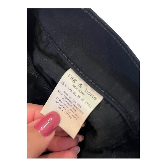 Rag and Bone Black Equestrian Cotton Blend Stretch Jeans 27 - Picture 6 of 10